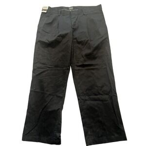 Merona Ultimate Khaki Pants Mens 42x32 Black Classic Fit Chino‎ Dress